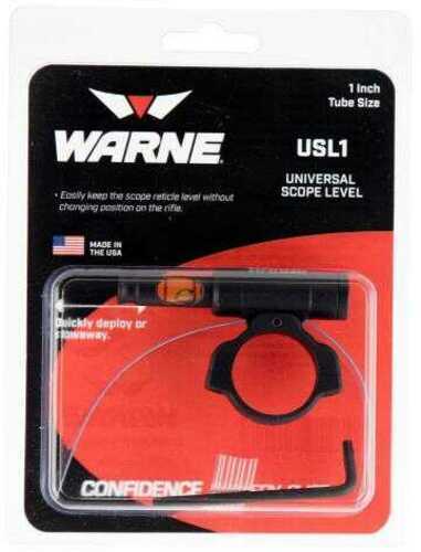 Warne Scope Mounts Universal Level Black Finish Fits 1" Tubes USL1